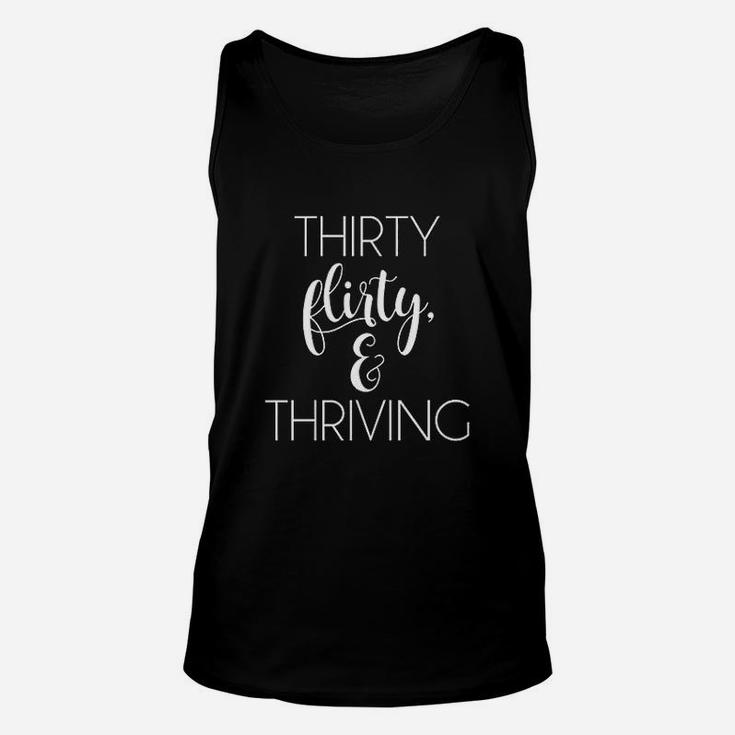 Blue Sand Textiles Thirty Flirty Thriving Unisex Tank Top