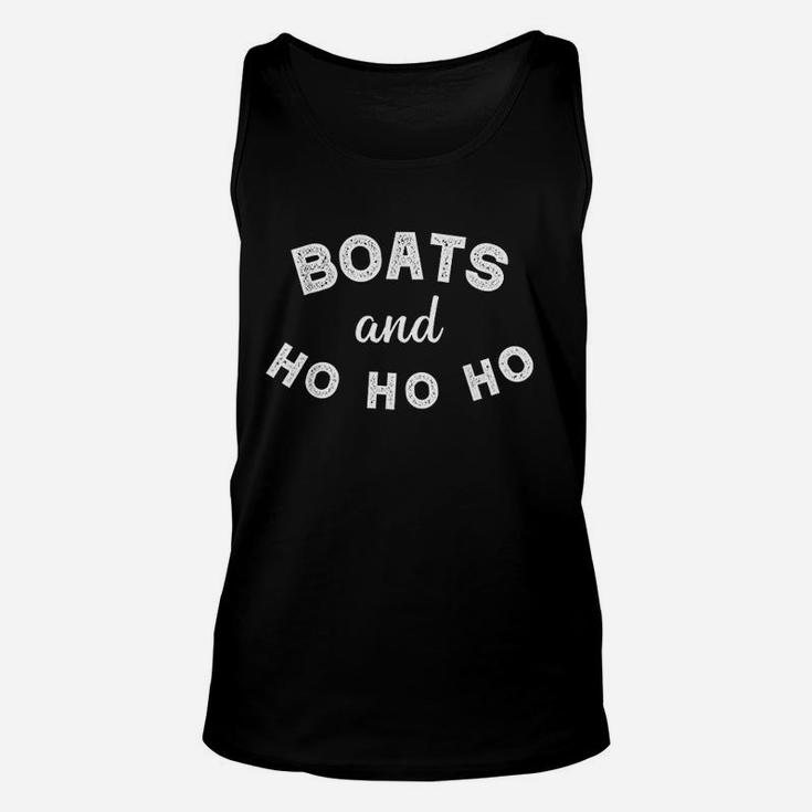 Boats And Ho Ho Hoes Funny Cool Santa Christmas Boating Unisex Tank Top