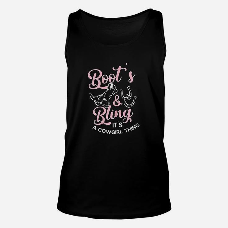 Boots And Bling Its A Cowgirl Unisex Tank Top
