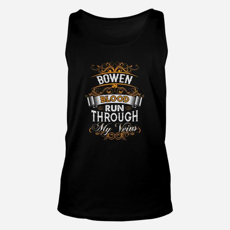 Bowen Shirt, Bowen Family Name, Bowen Funny Name Gifts T Shirt Unisex Tank Top