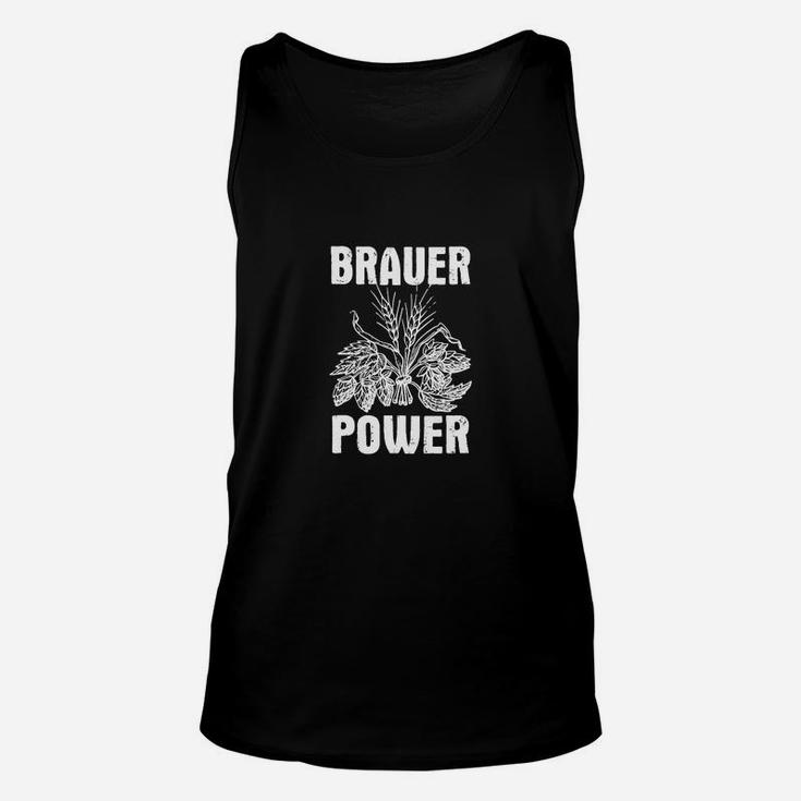 Brauer Power Unisex TankTop, Schwarzes Hopfen-Design für Bierbrauer