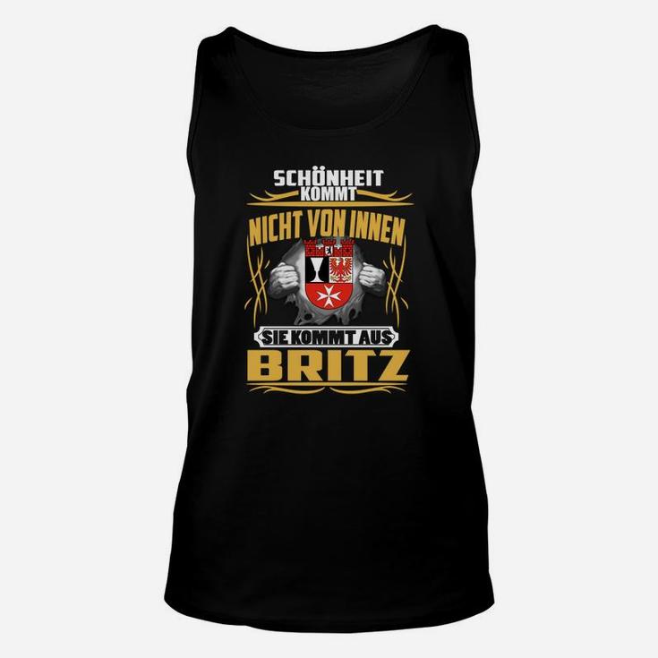 Britz Stadtdesign Unisex TankTop, Spruch Schönheit kommt aus Britz