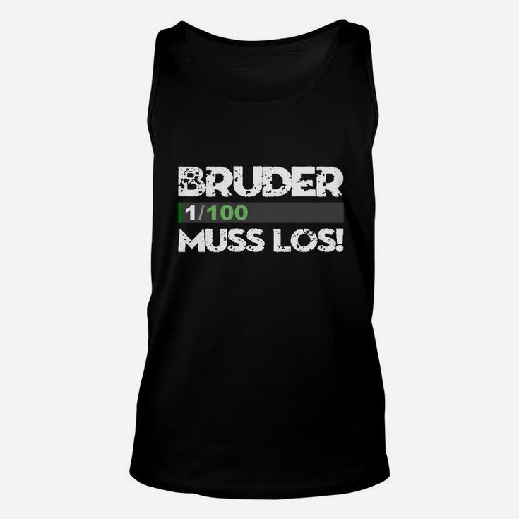 Bruder Muss Los Unisex TankTop, Lässiges Schwarzes Herrenshirt mit Spruch