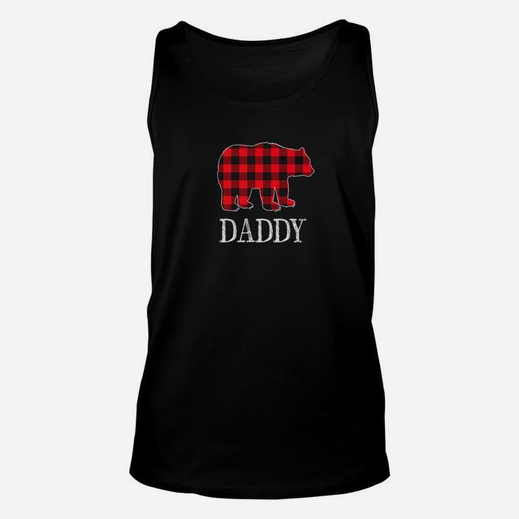 Buffalo Check Daddy Bear Matching Family Outfits Photo Unisex Tank Top