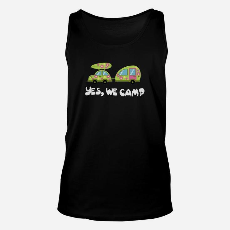 Campingfreunde Alien Unisex TankTop Yes, We Camp in Schwarz