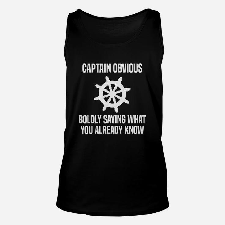 Captain Obvious Boldly Saying What You Already Know Unisex Tank Top