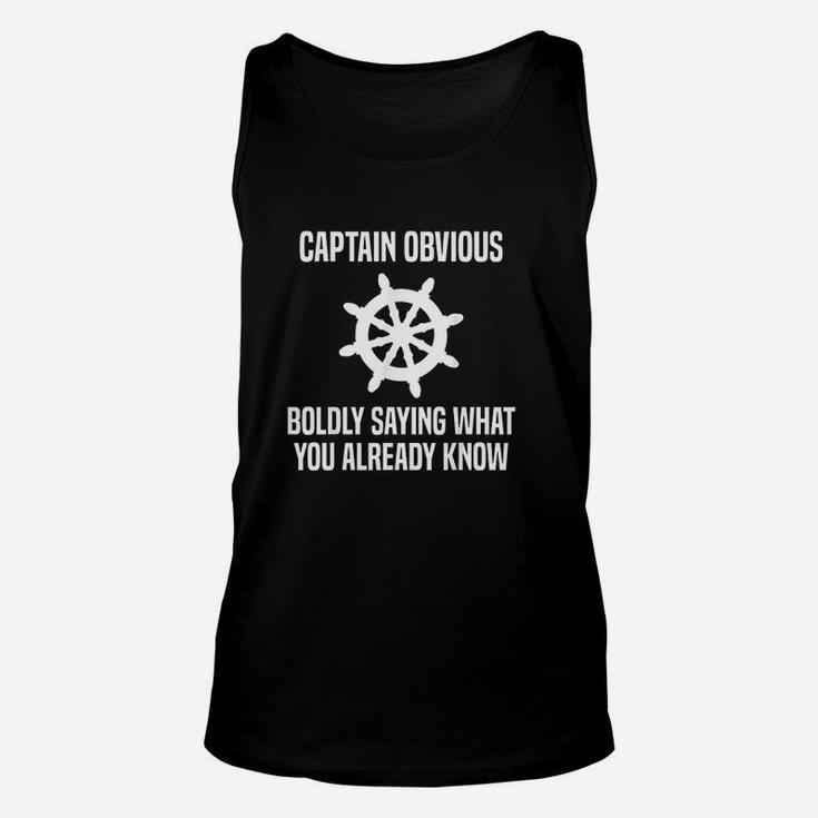 Captain Obvious Boldly Saying What You Already Know Unisex Tank Top