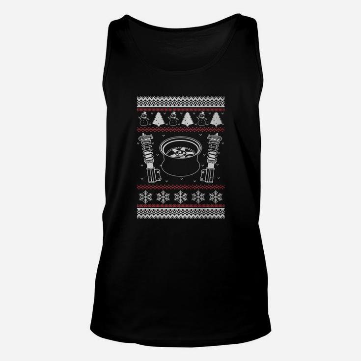 Car Parts Ugly Christmas Sweater Style T Shirt Xmas Jdm Unisex Tank Top