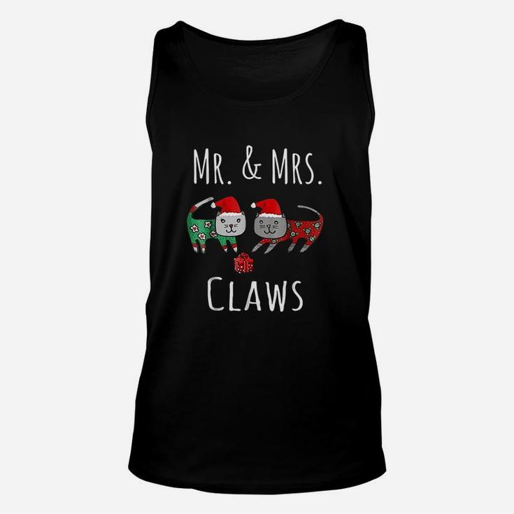 Cat Lover Christmas Santa Mr And Mrs Claws Cat Unisex Tank Top