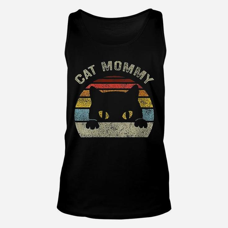 Cat Mommy Women Vintage Retro Black Cats Mom Mothers Day Unisex Tank Top