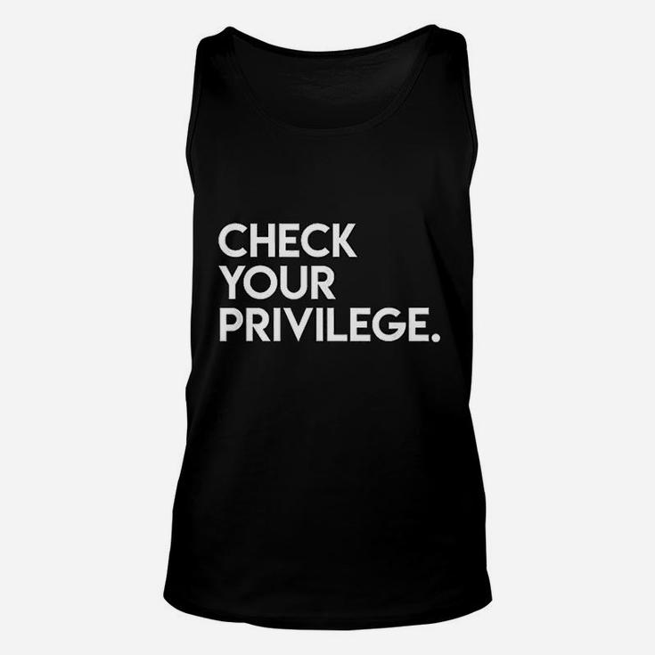 Check Your Privilege Women Empowerment Political Unisex Tank Top