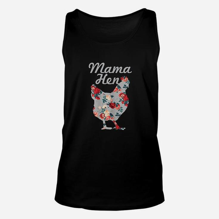 Chicken Mom Funny Mama Hen Vintage Flowers Mothers Day Gift Unisex Tank Top