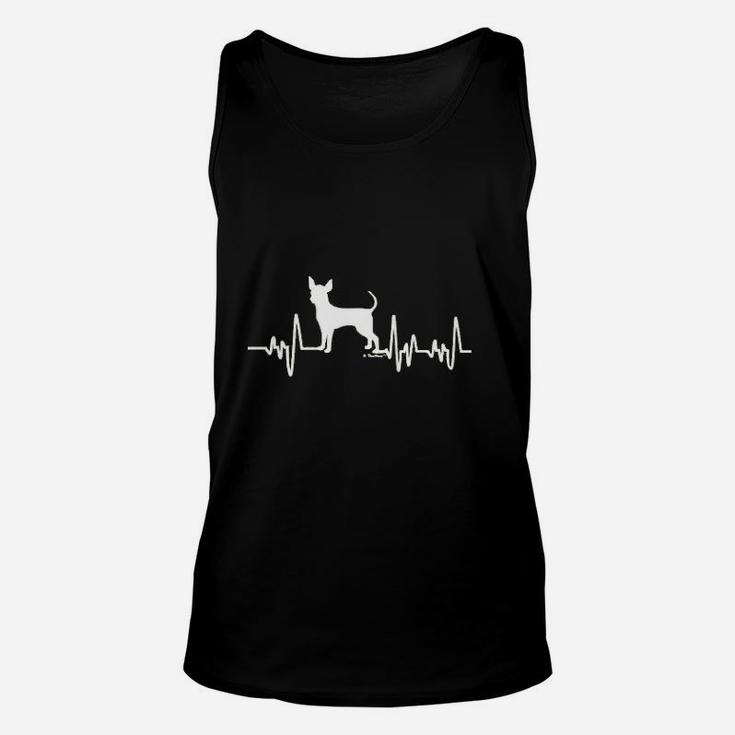 Chihuahua Gifts Dog Lover Heartbeat Chihuahua Unisex Tank Top