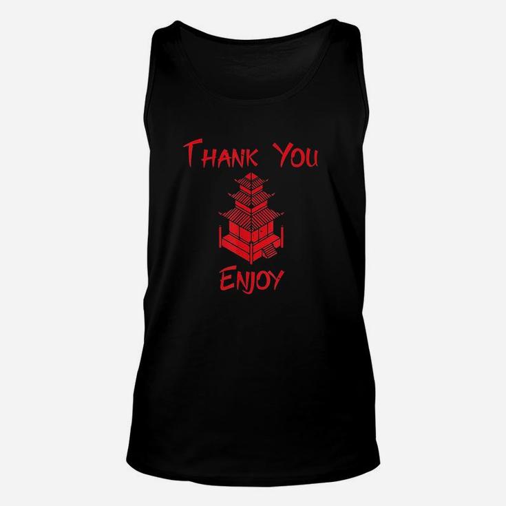 Chinese Take Out Food Costume Thank You Enjoy Unisex Tank Top