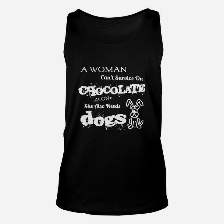 Chocolate And Dogs Unisex Tank Top