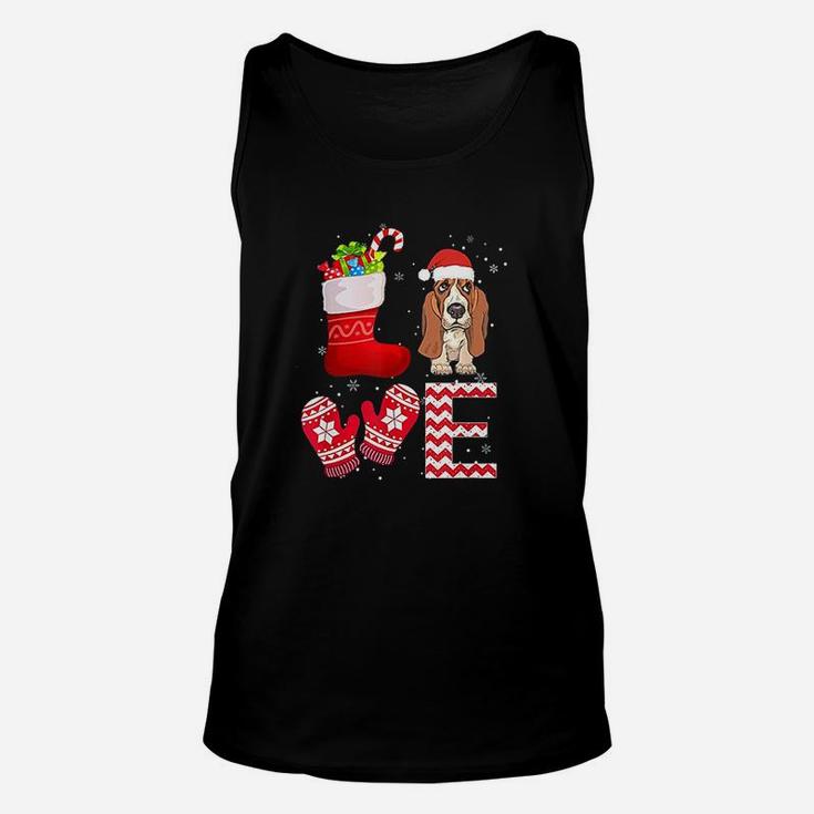 Christmas Basset Hound Lover Gifts Basset Hound Unisex Tank Top