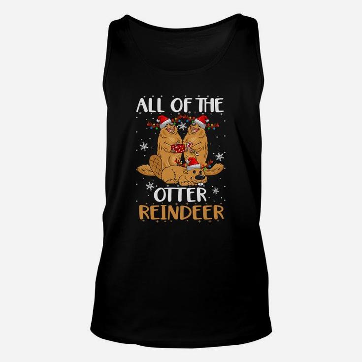 Christmas Beaver Otter Reindeer10 Christmas Gift Ideas Christmas Shirts Christmas Gifts Christmas Outfit Unisex Tank Top