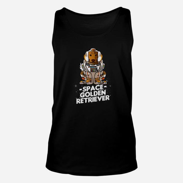 Christmas Golden Retriever Space Suit Dad Mom Gift Dog Shirt Unisex Tank Top