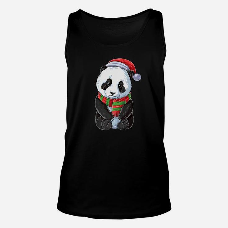 Christmas Panda Santa Hat Pandas Bear Xmas Gifts Unisex Tank Top
