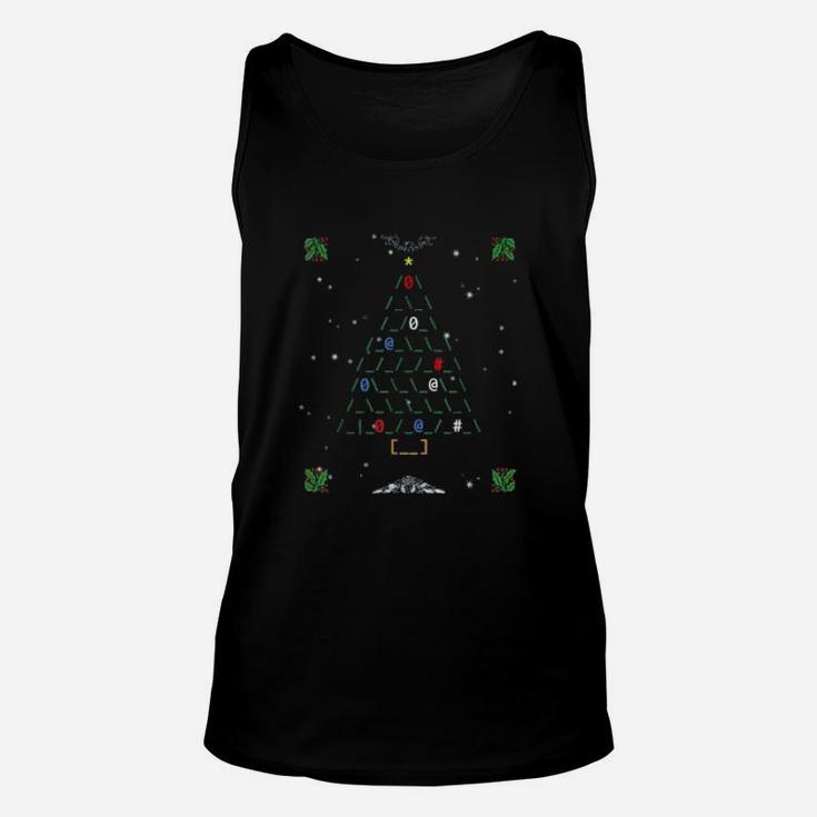 Christmas Tree Made Of Code Gift For A Programmer Unisex Tank Top