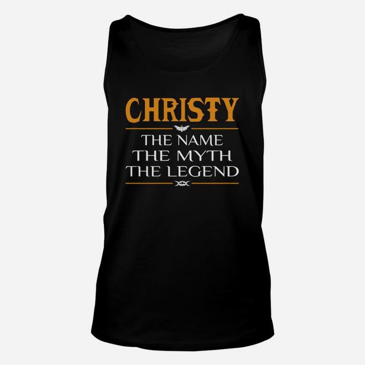 Christy Legend Name Christy Unisex Tank Top