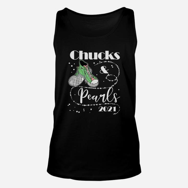 Chucks And Pearls 2021 Green Cute Shoes Unisex Tank Top