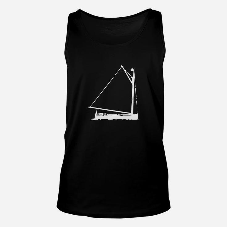 Classic Hand Drawn Boat Drawing Of A Cat Boat Unisex Tank Top