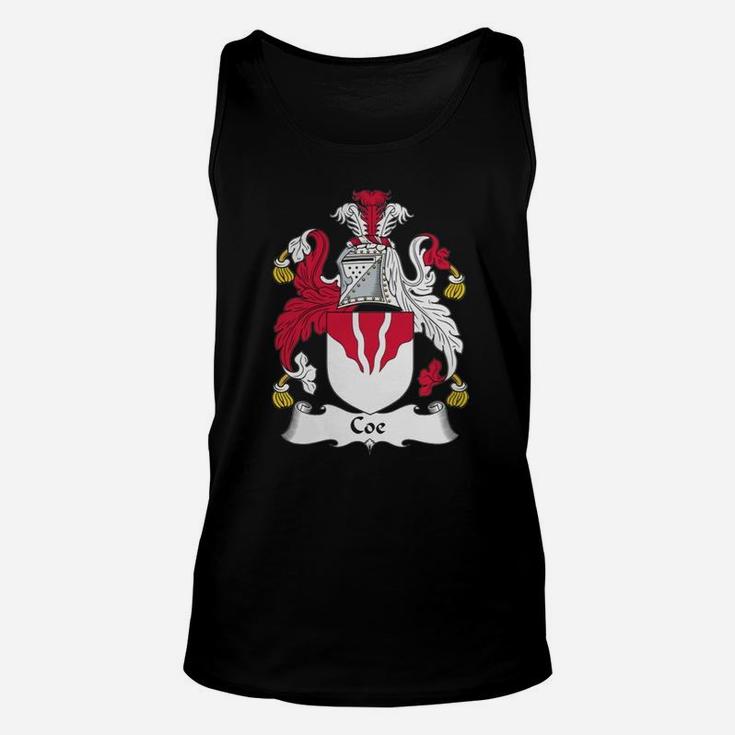 Coe Family Crest / Coat Of Arms British Family Crests Unisex Tank Top