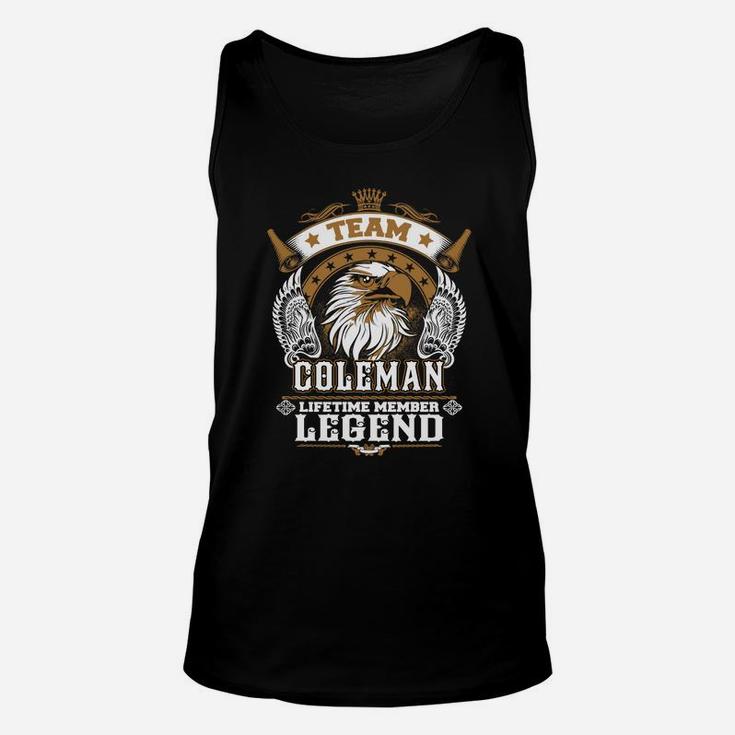 Coleman Team Legend, Coleman Tshirt Unisex Tank Top