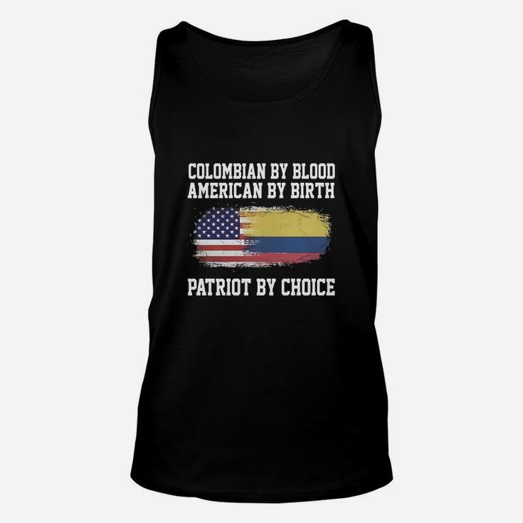 Colombian By Blood American By Birth Patriot Tshirt Unisex Tank Top