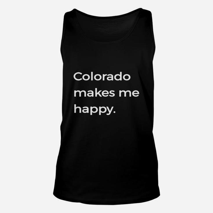 Colorado Makes Me Happy Tshirt Native Co State Pride Tee Unisex Tank Top