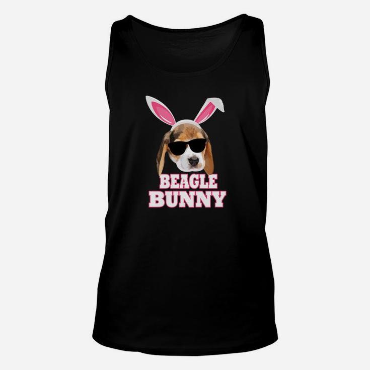 Cool Glasses Beagles Bunny Rabbit Dog Happy Easter Unisex Tank Top