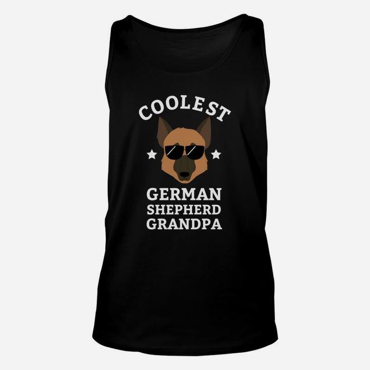 Coolest German Shepherd Grandpa Shirt For Dog Dads Unisex Tank Top