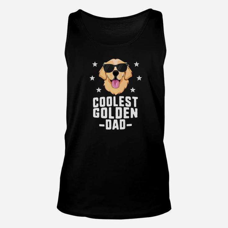 Coolest Golden Dad Shirt For Men Retriever New Dog Owner Unisex Tank Top