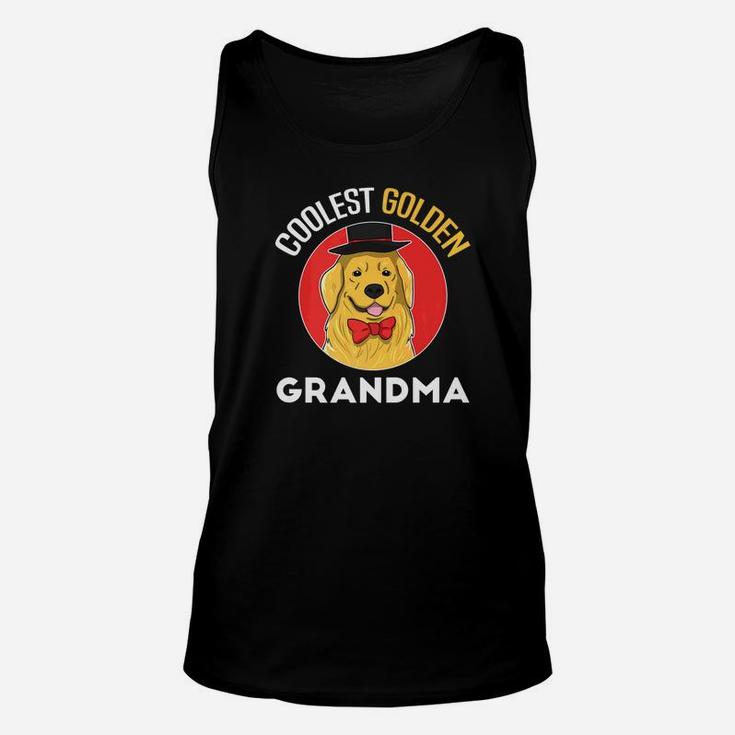 Coolest Golden Grandma Golden Retriever Dog Puppy Unisex Tank Top