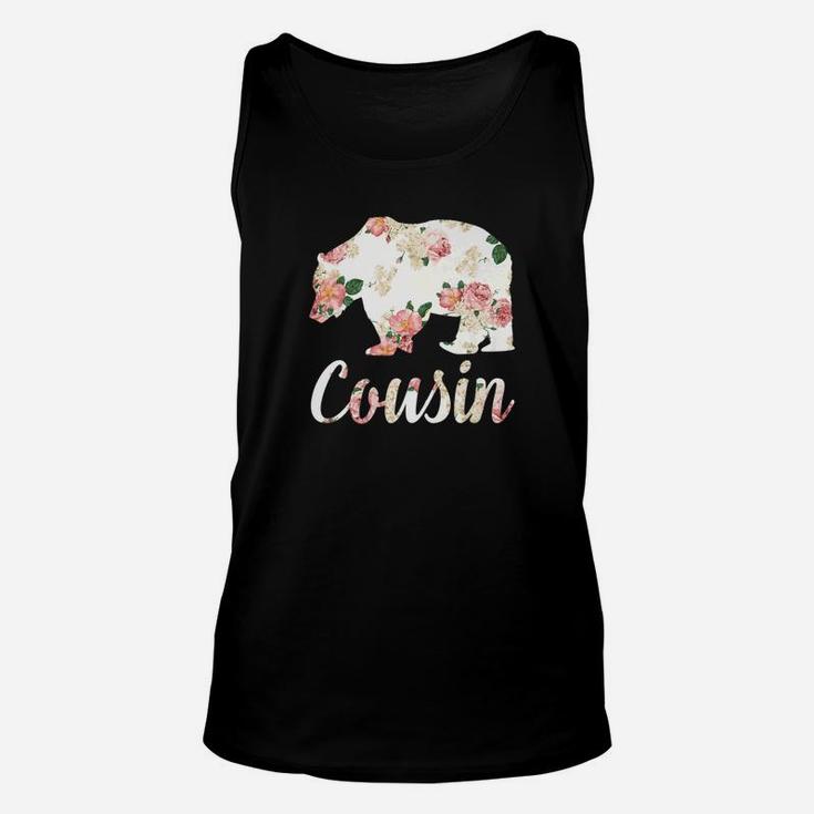 Cousin Bear Floral Family Christmas Matching Gift Unisex Tank Top