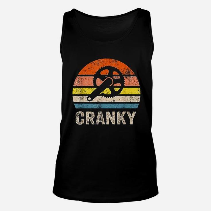 Cranky Vintage Sun Funny Bicycle Lovers Cycling Cranky Unisex Tank Top