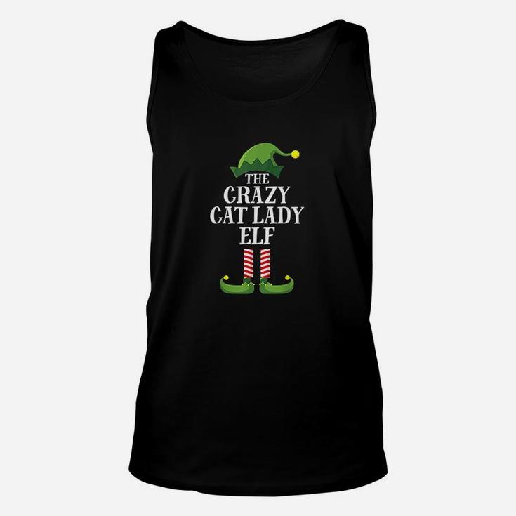 Crazy Cat Lady Elf Matching Family Group Christmas Party Unisex Tank Top