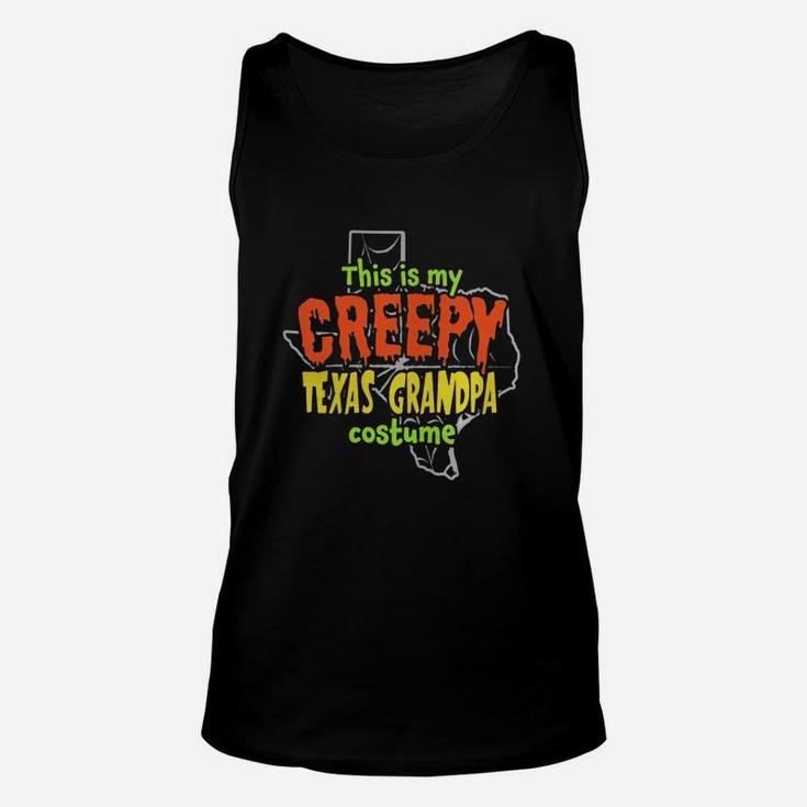 Creepy Texas Grandpa Funny Halloween Costume Unisex Tank Top