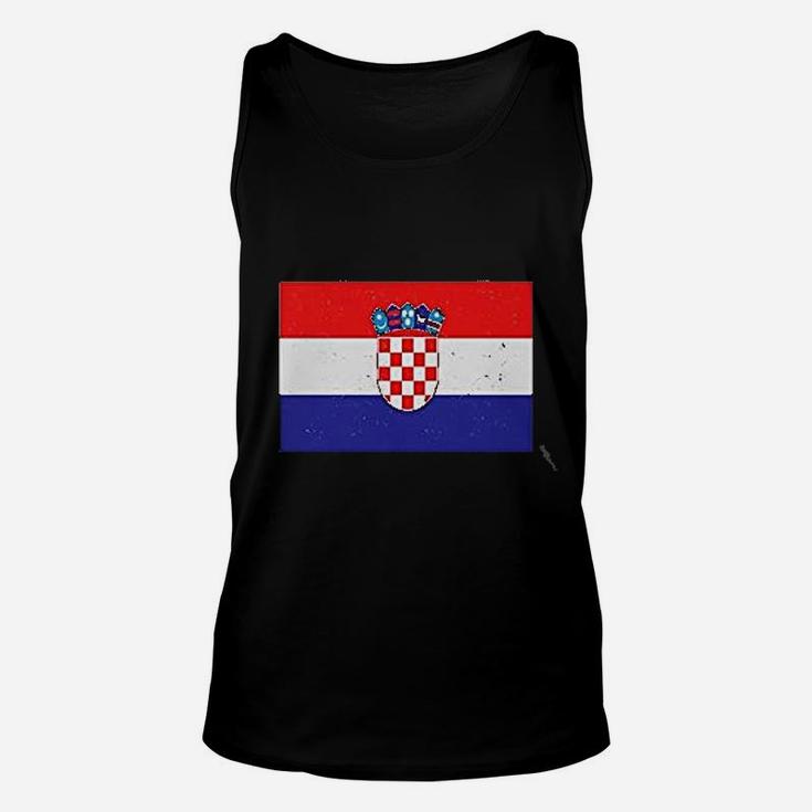 Croatia Flag Vintage Style Retro Croatian Women Football Jersey Unisex Tank Top