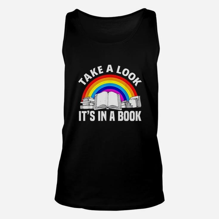 Cute Book Reader Rainbow Book Unisex Tank Top