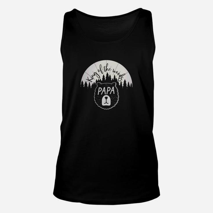 Cute Fathers Day King Of The Woods Papa Bear Unisex Tank Top