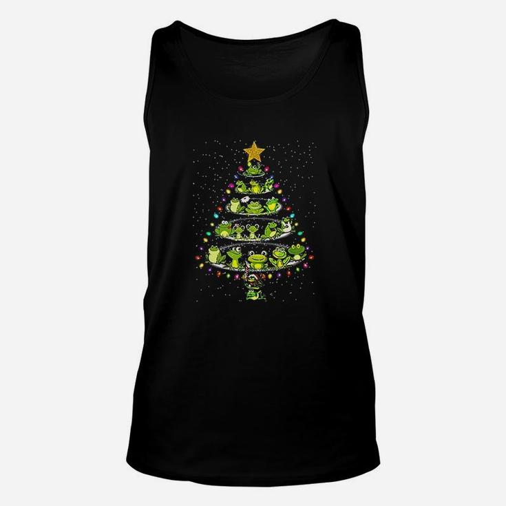 Cute Frog Christmas Tree Gift Decor Xmas Tree Unisex Tank Top