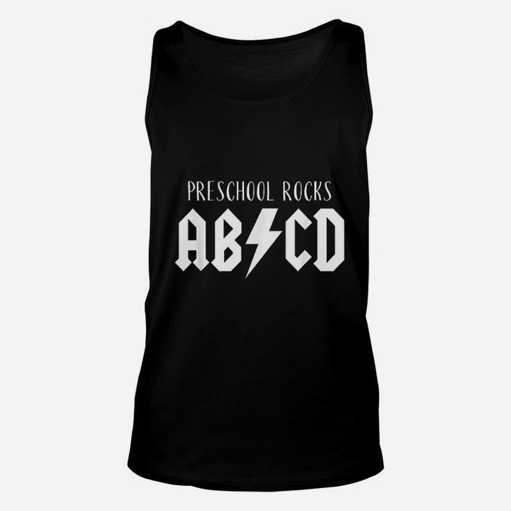 Cute Funny Gift For Teachers Abcd Rock Preschool Rocks Unisex Tank Top