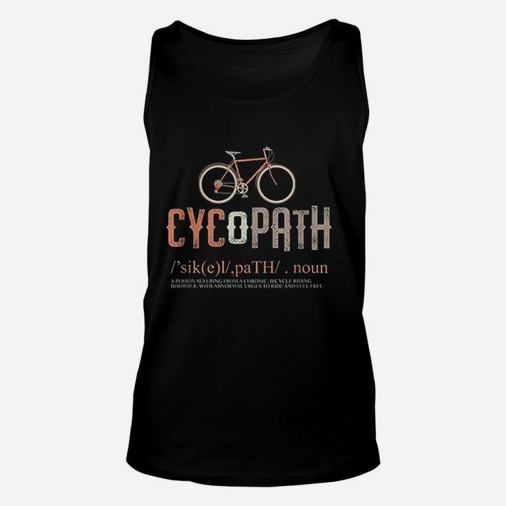 Cycopath Bicycle Cyclist Humor Cycling Lover Unisex Tank Top