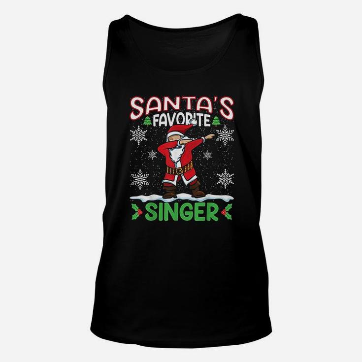 Dab Santas Favorite Singer Christmas Santa Dabbing Unisex Tank Top
