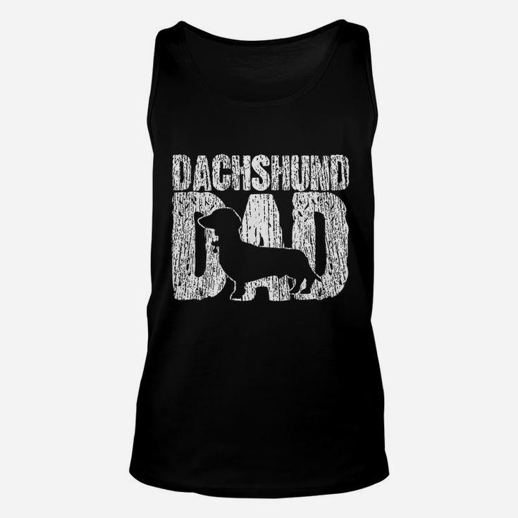 Dachshund Dad Father Fathers Day Vintage Unisex Tank Top