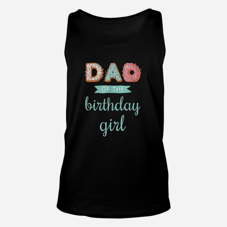 Dad Of The Birthday Girl Family Donut Birthday Unisex Tank Top