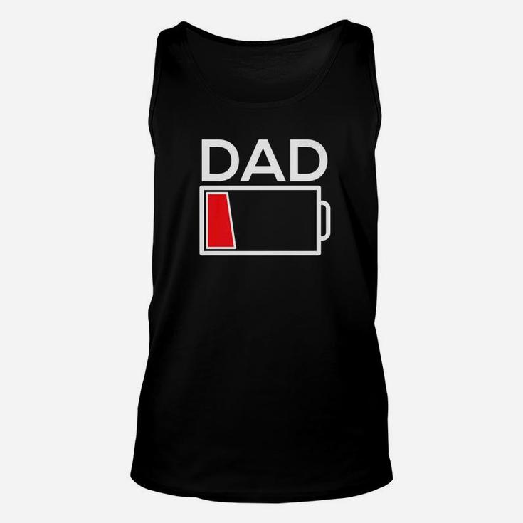 Dad Parenting Low Battery Fathers Day Gif Premium Unisex Tank Top