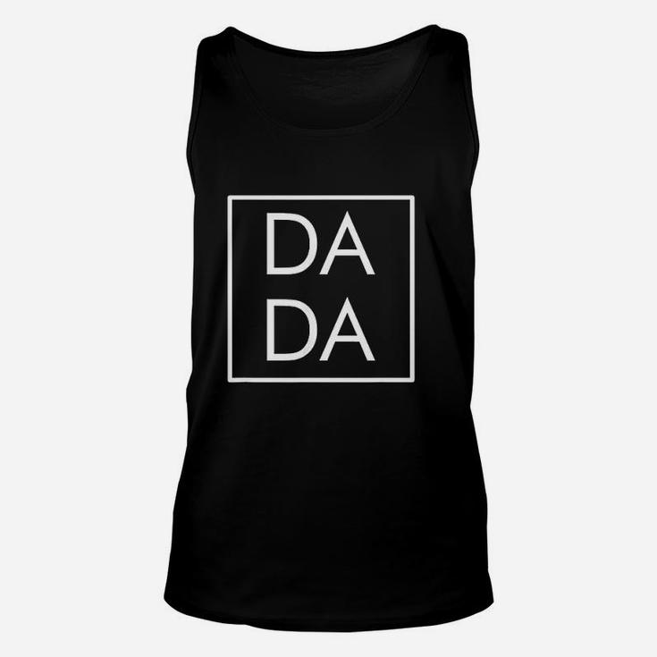 Dada Modern Boxed Square Dad, Matching Mama Family Gift Unisex Tank Top